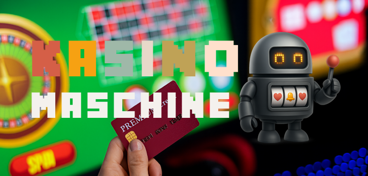 Frau vor einem Computer hält Kreditkarte in der Hand, um Zahlungsdaten im Online Casino anzugeben